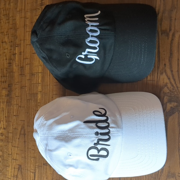 **CLOSING CLOSET SALE. MAKE AN OFFER**!!  BRIDE AND GROOM BASEBALL STYLE CAPS - Picture 10 of 10